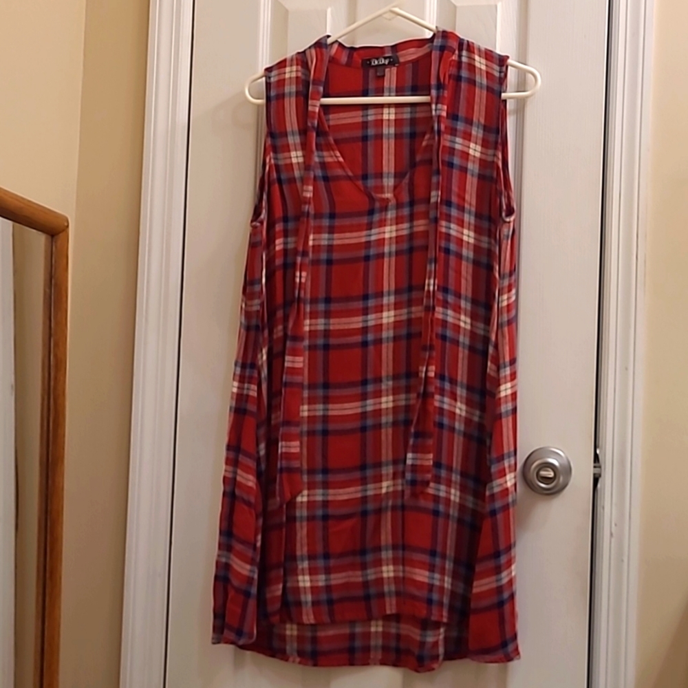 Bebop plaid sleeveless dress
